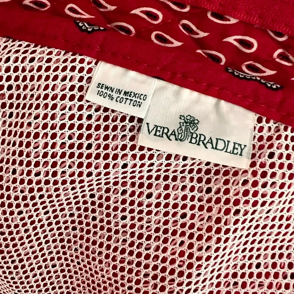 Vera Bradley Americana Red Garment Travel Bag Retired Vintage
